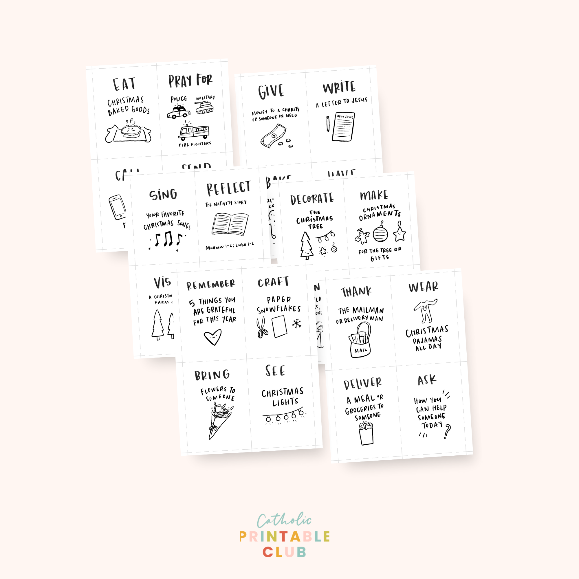 Advent Activity Calendar, Customizable Advent Countdown