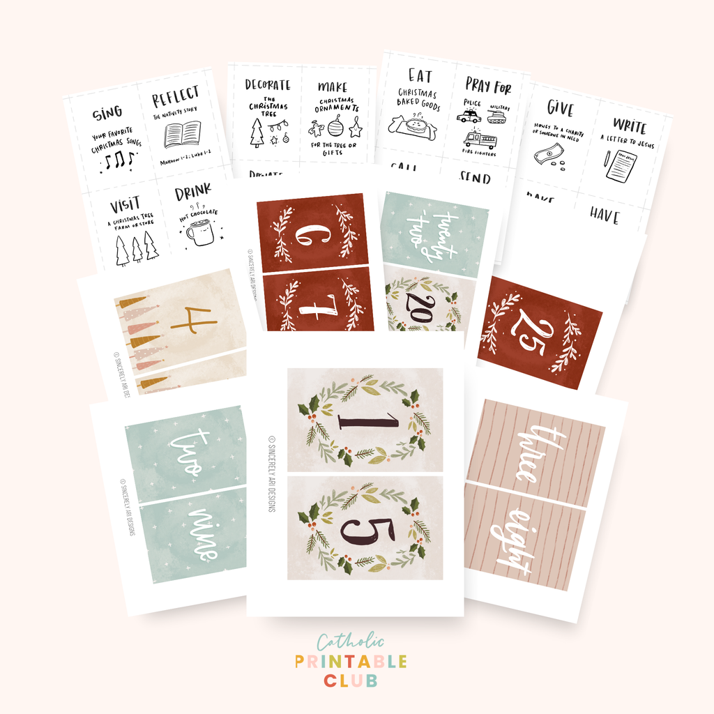 Advent Activity Calendar, Customizable Advent Countdown