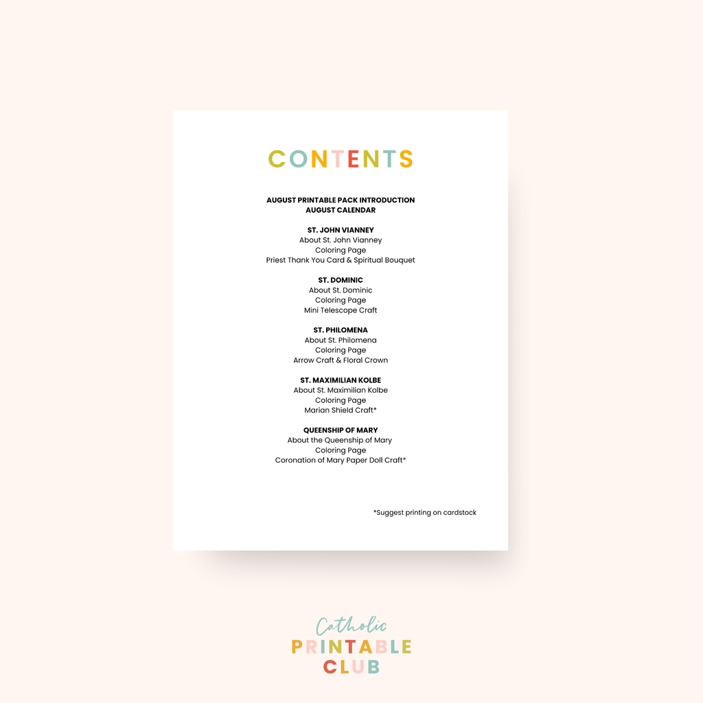 August Printable Pack Vol. 2 (CLASSROOM USE)