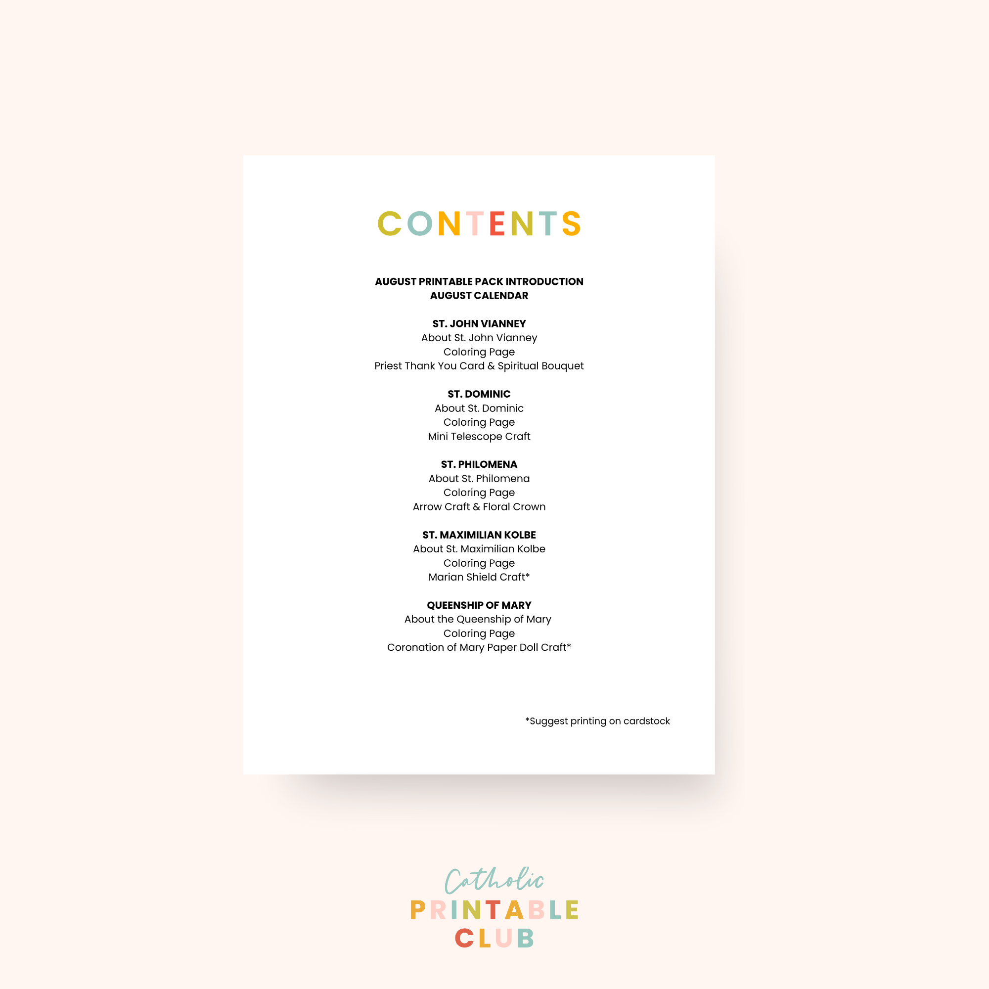 August Printable Pack Vol. 2 (CLASSROOM USE)