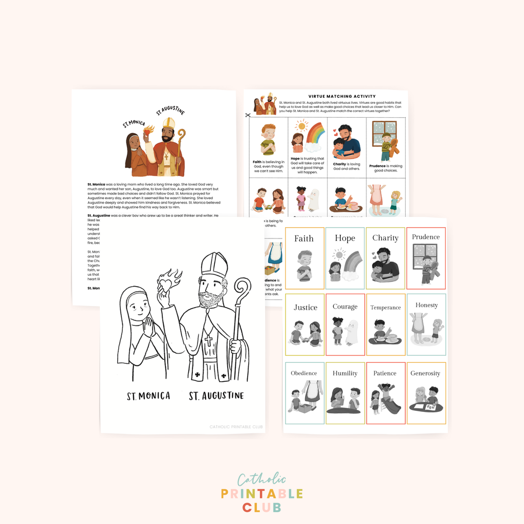 August Printable Pack  (Vol. 1) | Catholic Coloring Pages and Activities