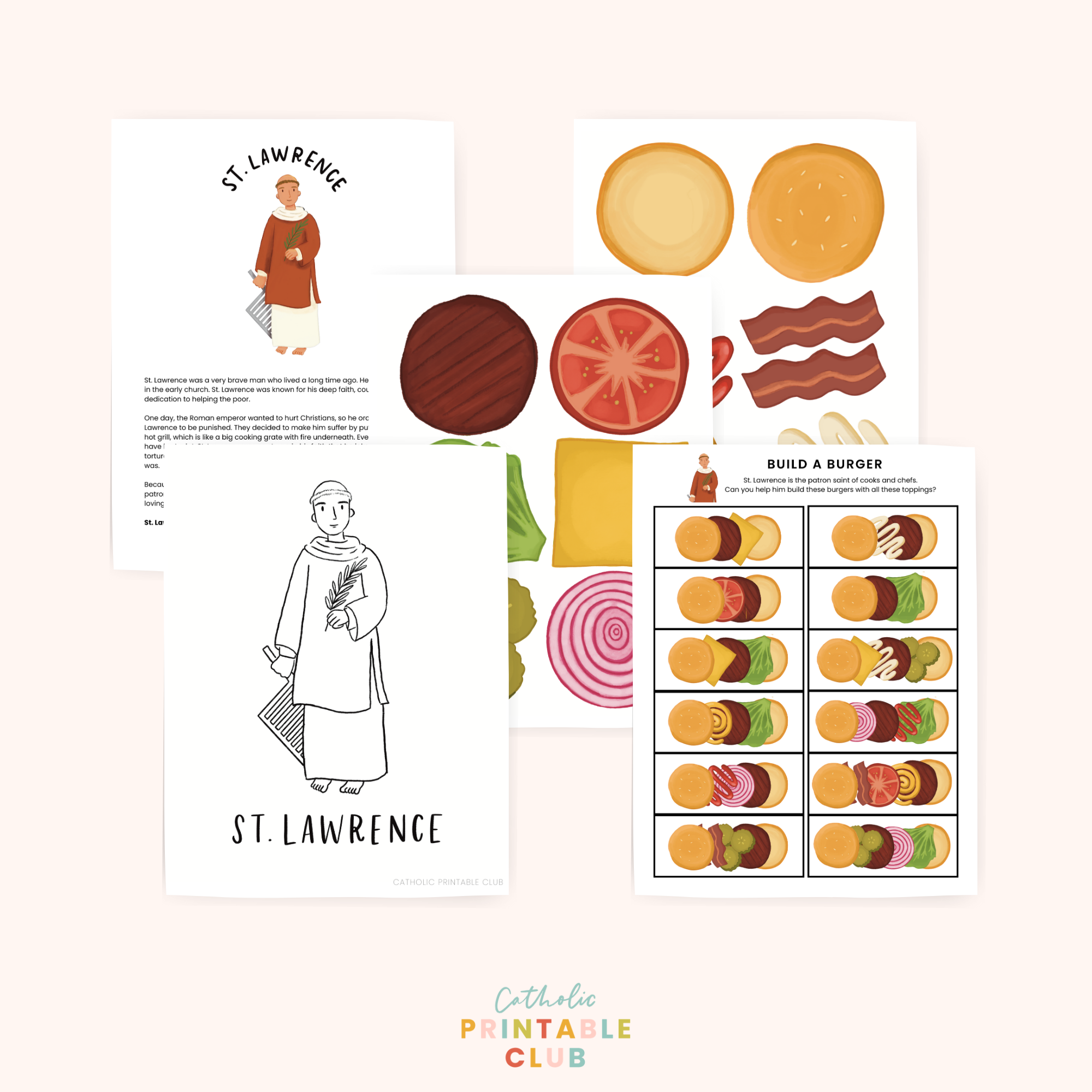 August Printable Pack  (Vol. 1) | Catholic Coloring Pages and Activities