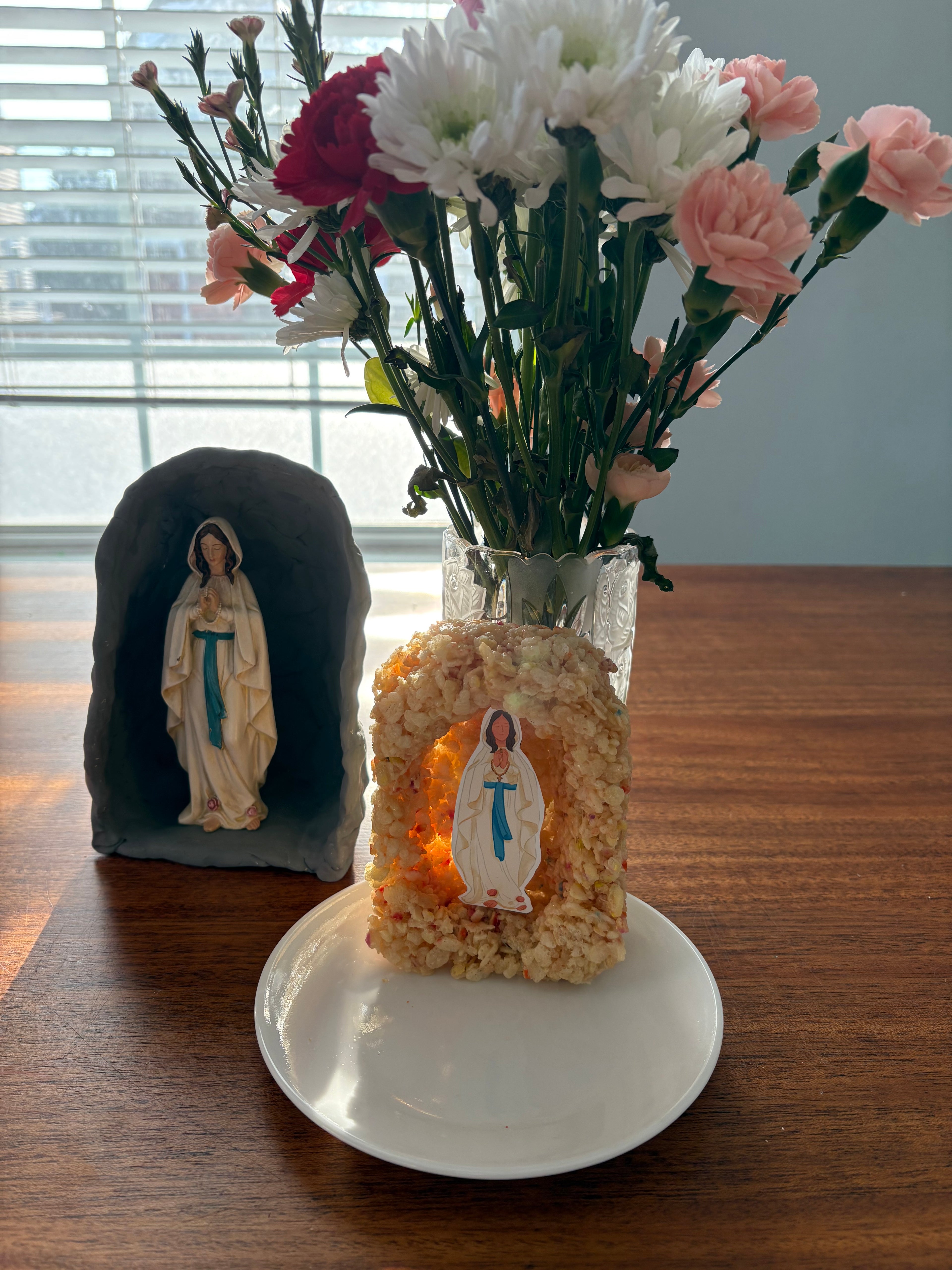 Our Lady of Lourdes Activity Bundle: Coloring Page & Mini Printable Grotto