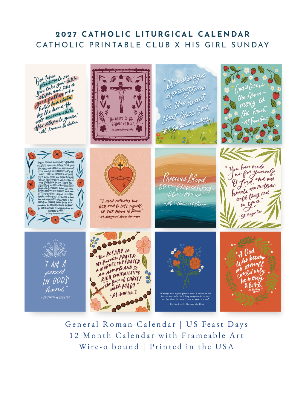 2027 Catholic Liturgical Wall Calendar