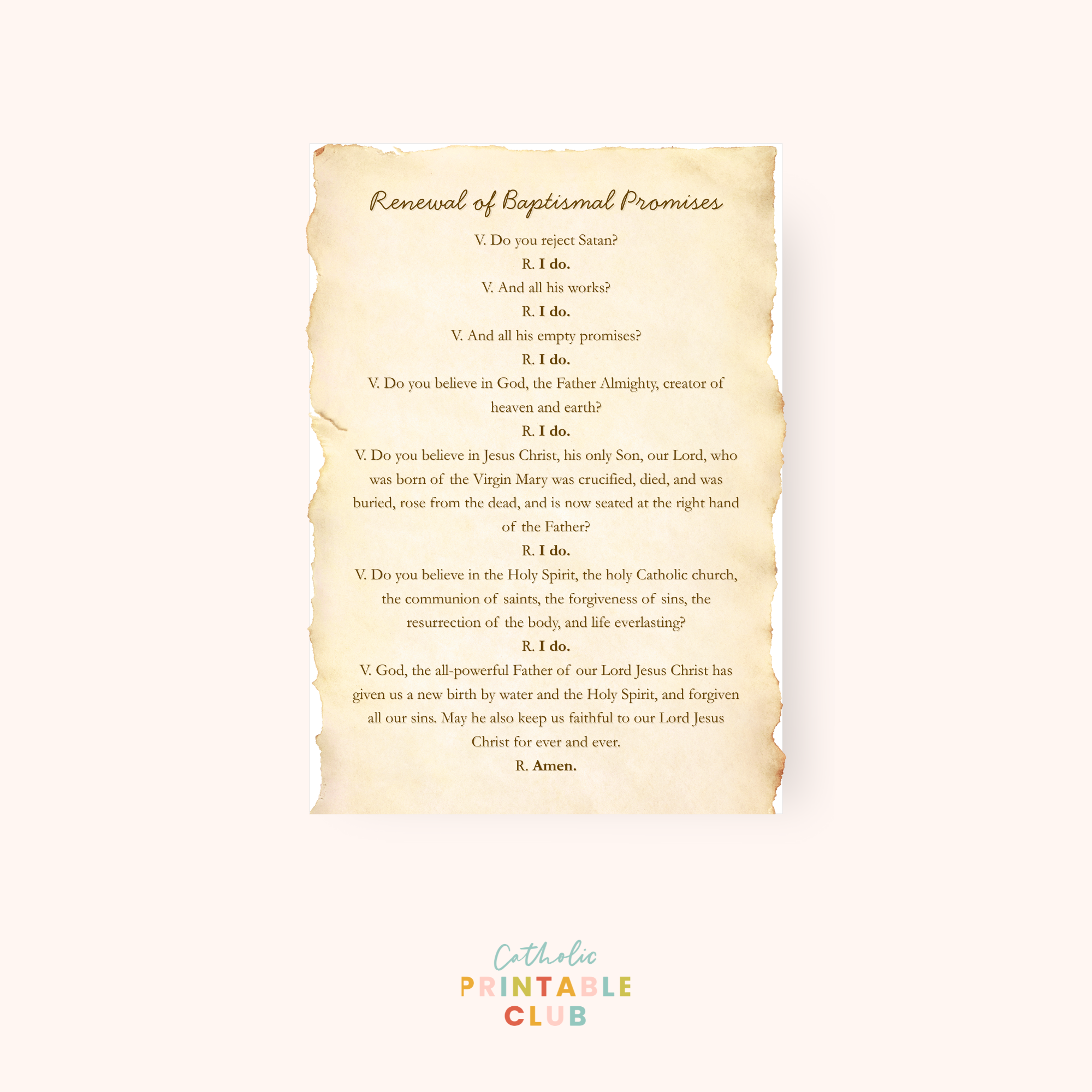 Baptism Printable Party Set