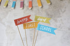 Happy first day of school cake toppers