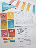 flat lay of back to school kit