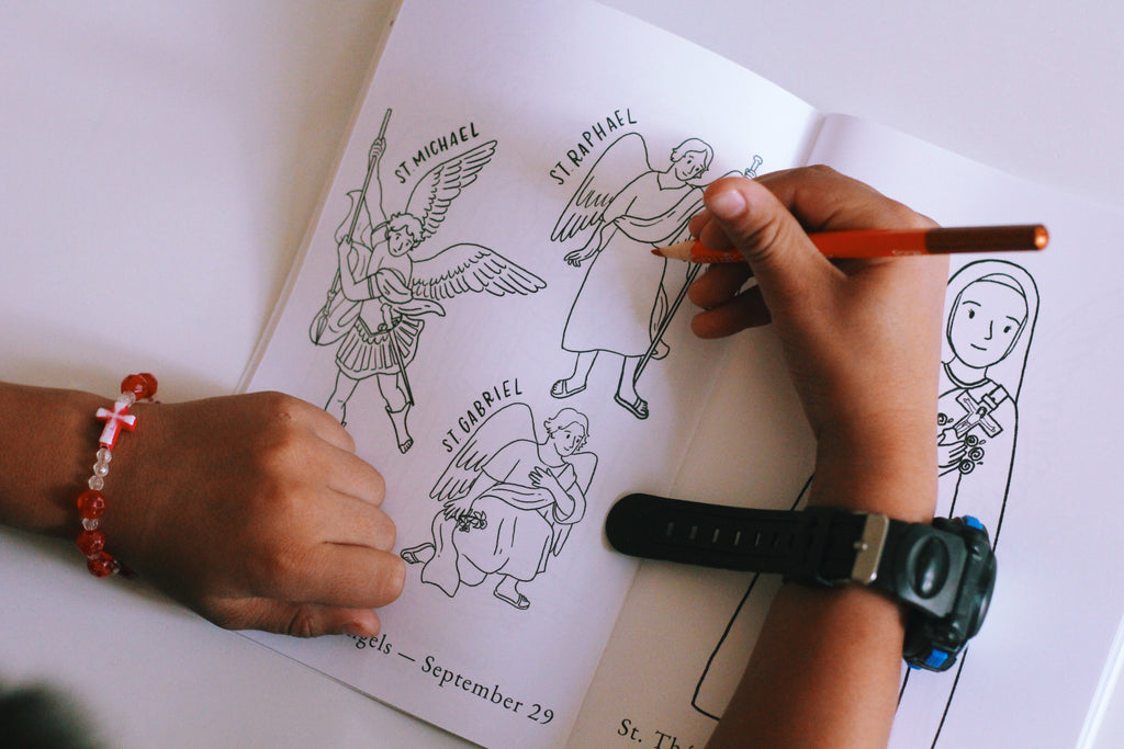 Fall with the Saints Catholic Coloring Book