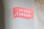God Bless America on a flag