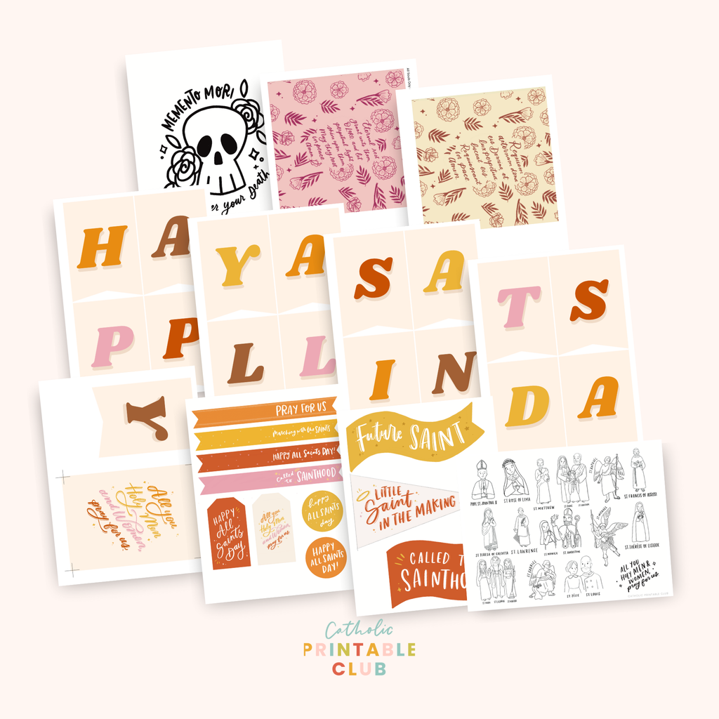 Hallowtide Printables, All Saints Day & All Souls Day Bundle