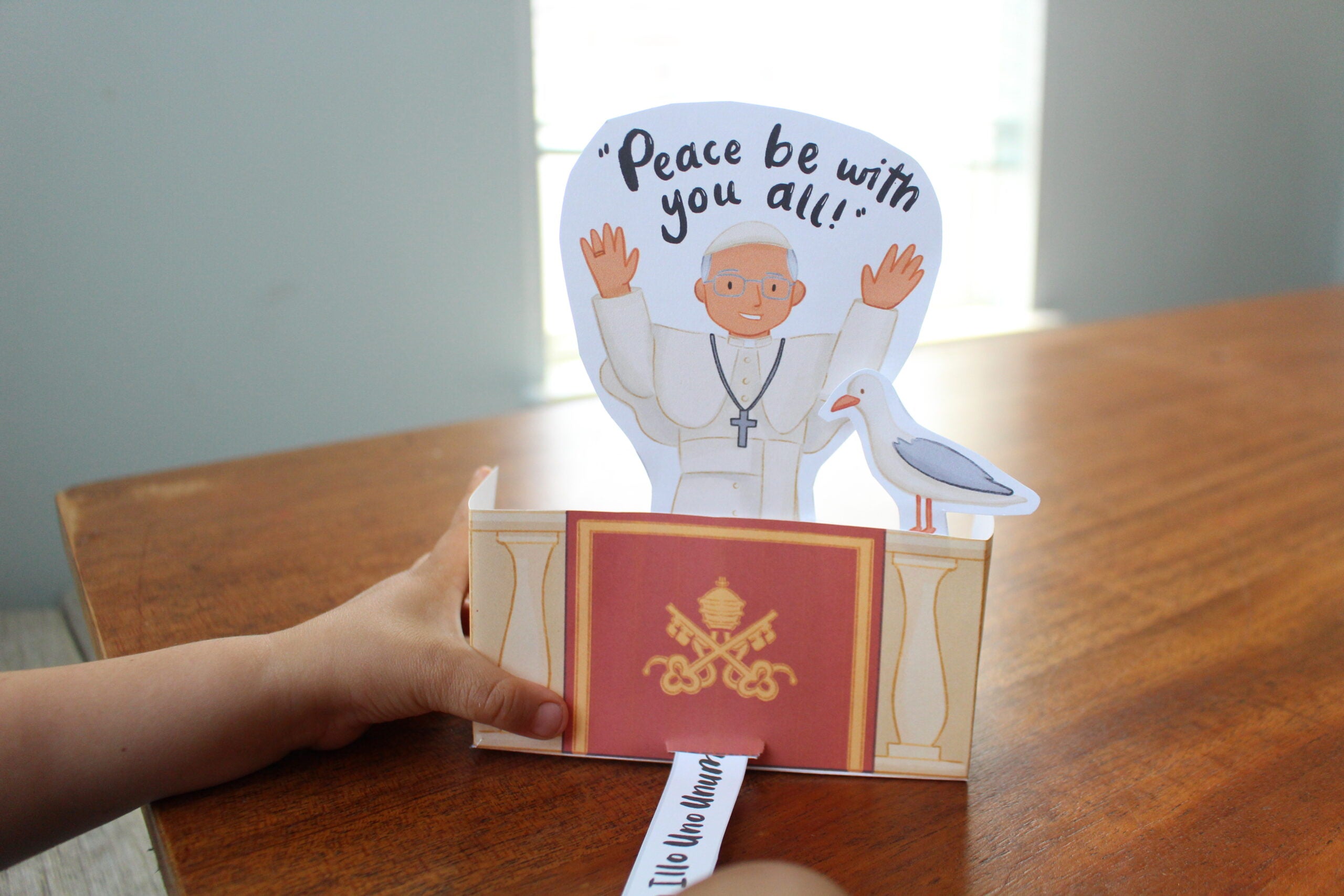 Pope Leo XIV Activity Bundle: Coloring Page & Pop-Up Craft