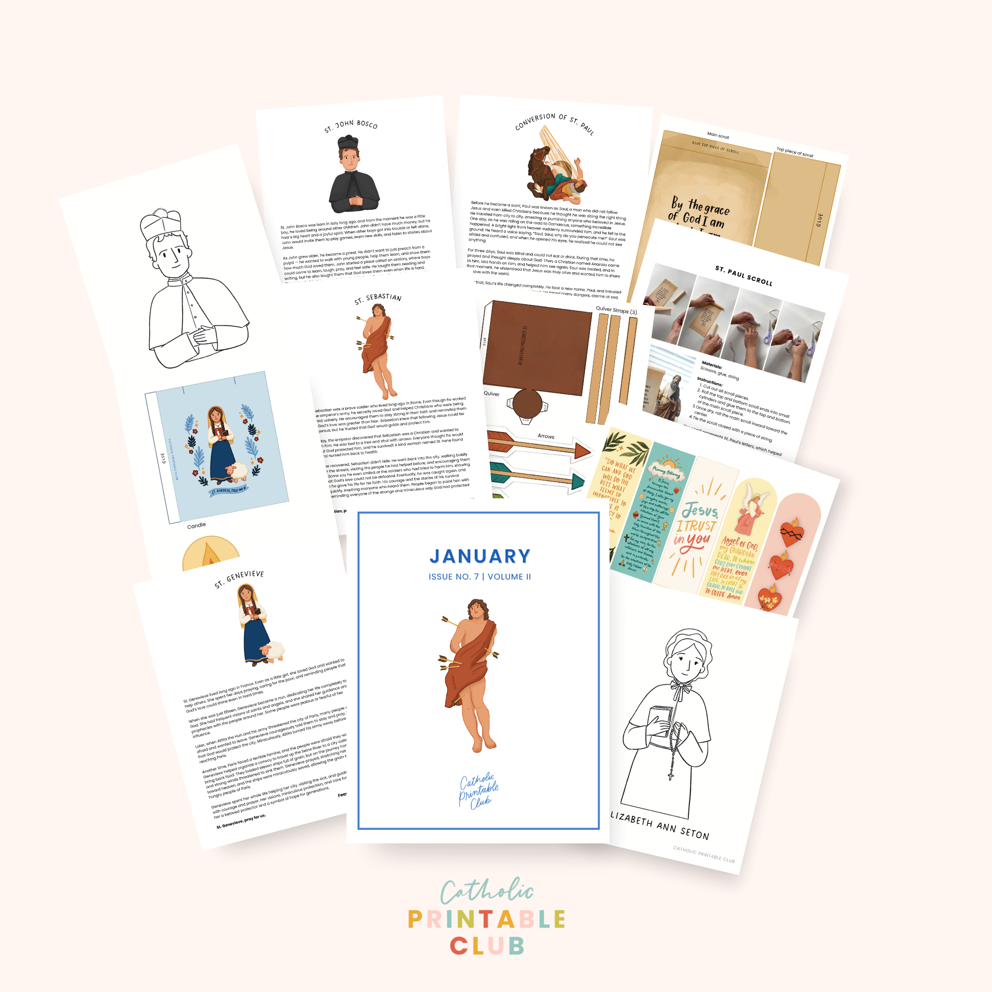 January Printable Pack (Vol. 2) | Catholic Coloring Pages and Crafts