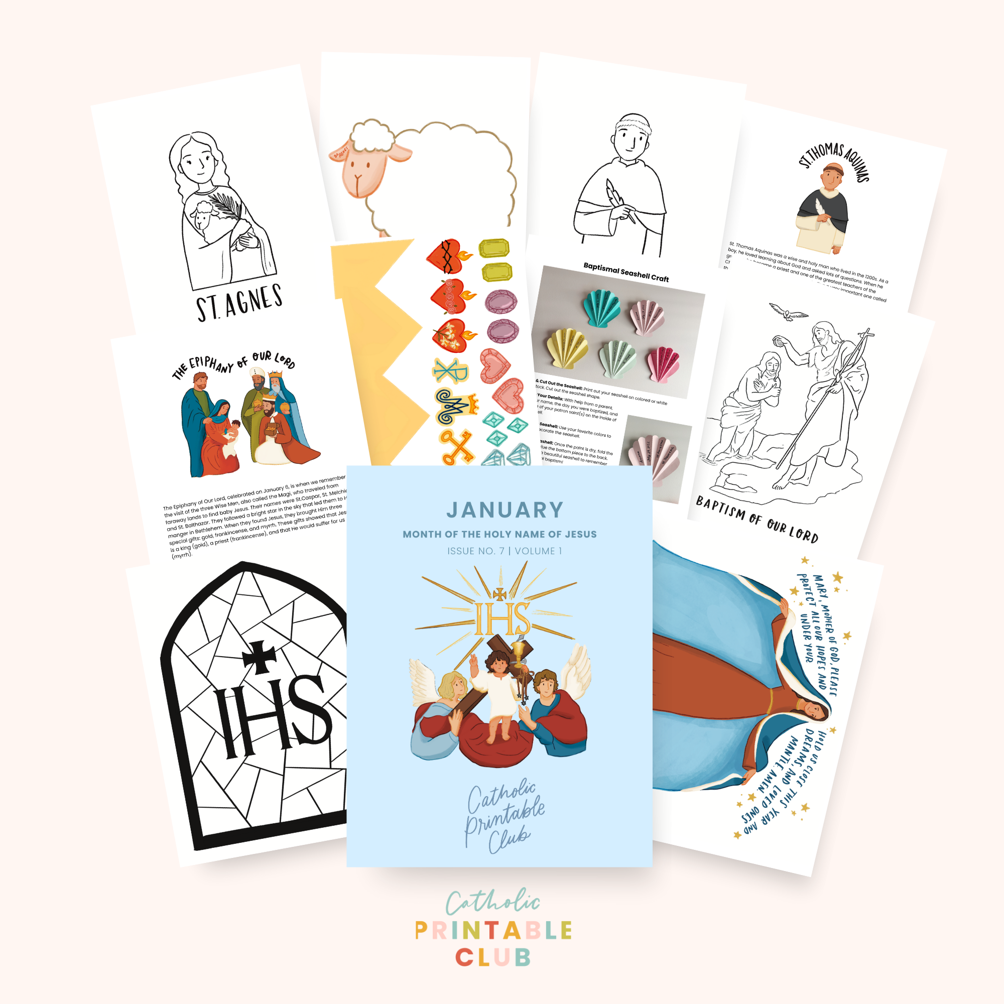 January Catholic Printable Pack - Epiphany & Saint Activities ...