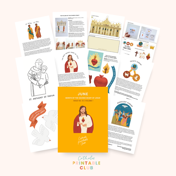June Printable Pack (Vol.1) | Catholic Coloring Pages and Crafts