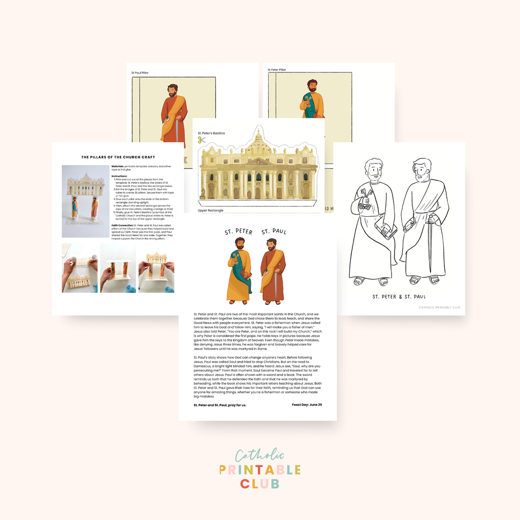 June Printable Pack | Catholic Coloring Pages and Crafts