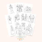 Summer of the Saints Coloring Pages Bundle: June, July, August PDF File, Instant Download