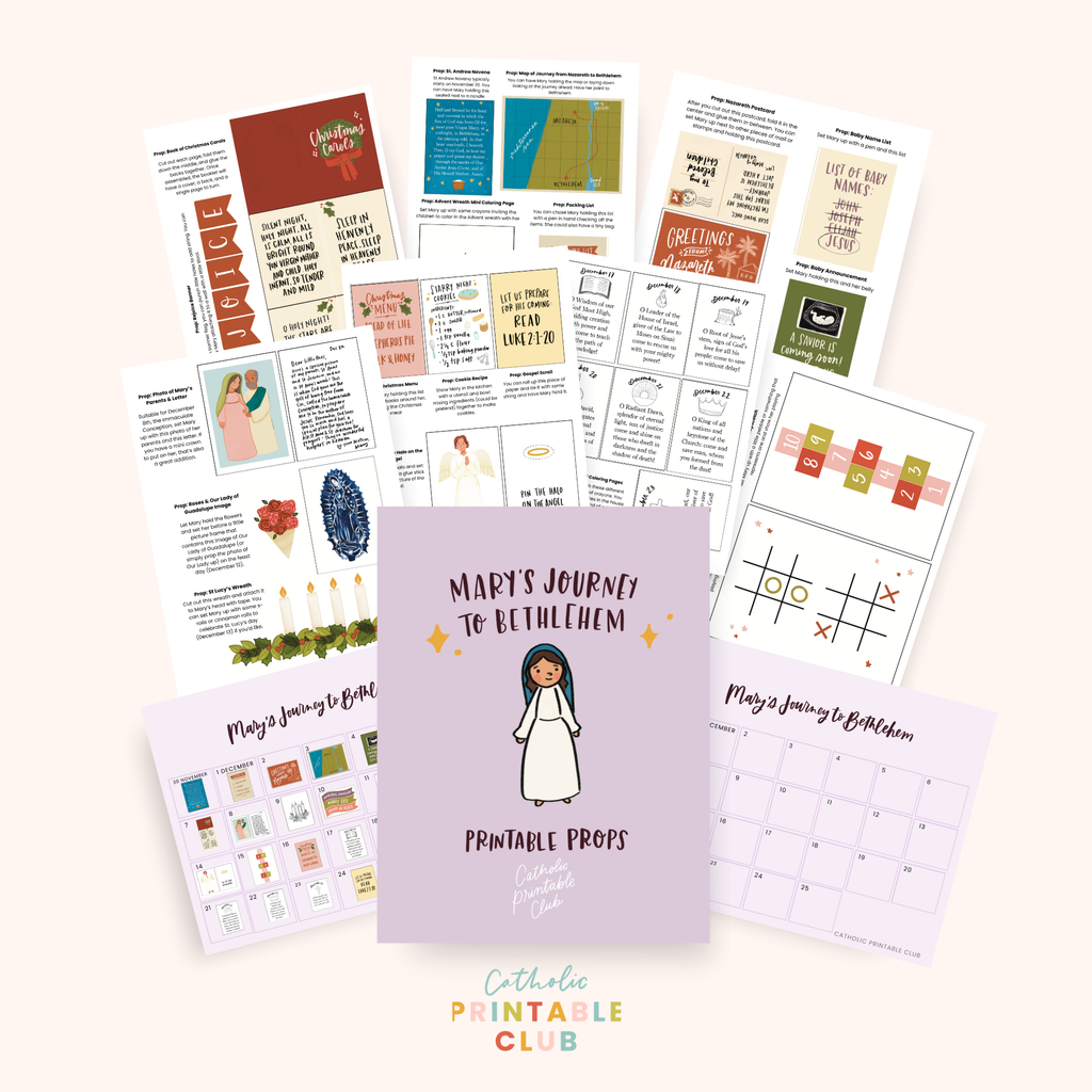 Mary’s Journey to Bethlehem Printable Props
