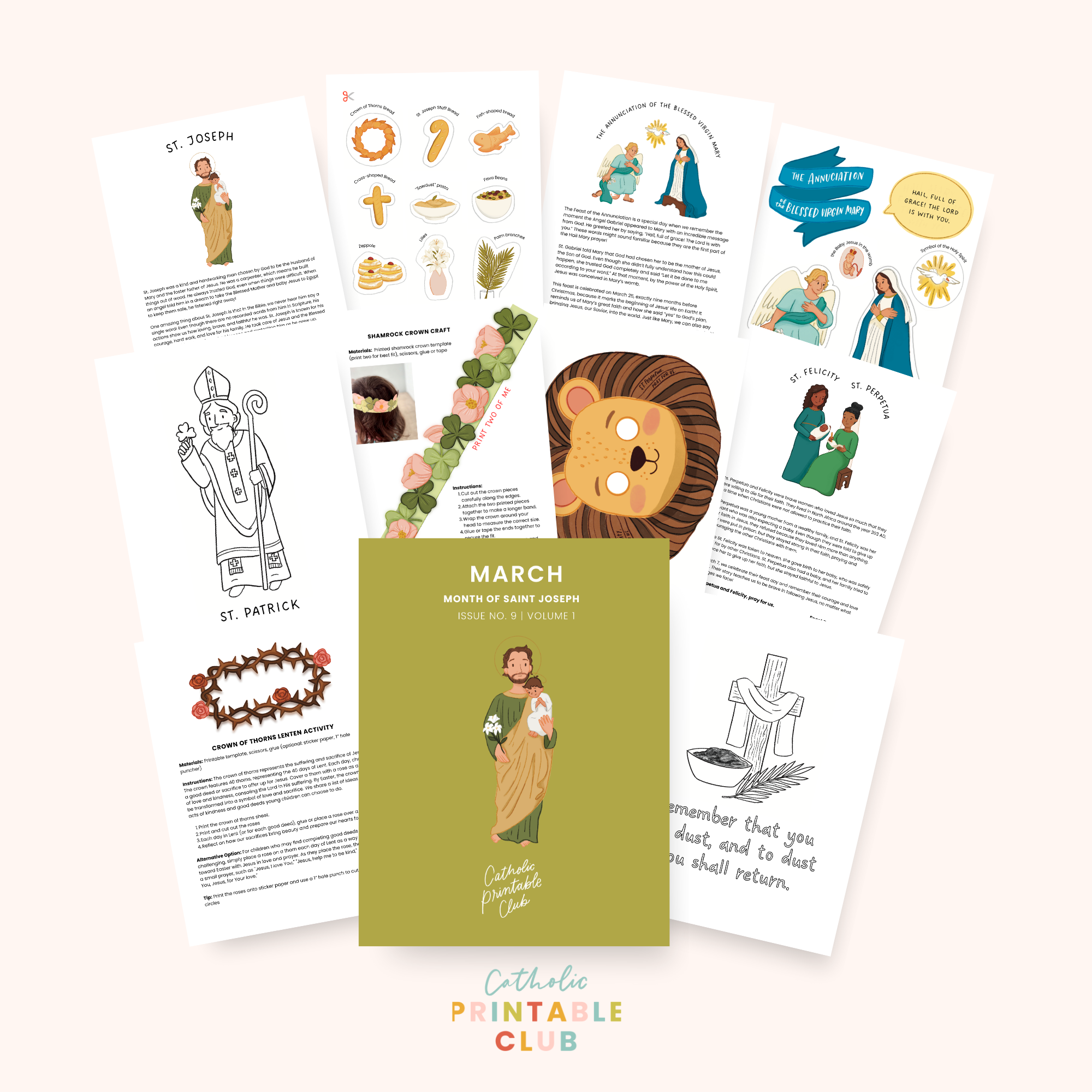 March Printable Pack & Lent Countdown Calendar Bundle