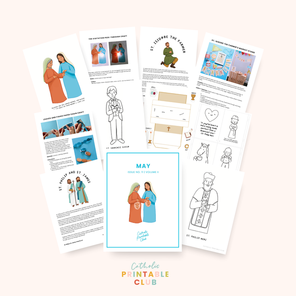 May Printable Pack (Vol. 2) | Catholic Coloring Pages and Crafts