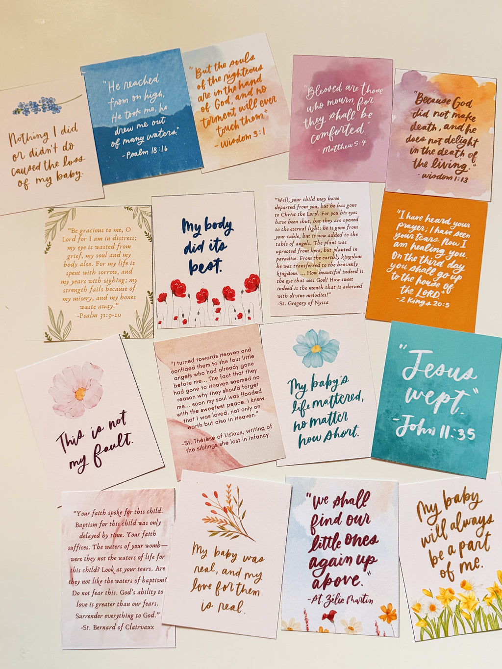 Pregnancy & Infant Loss Remembrance Kit: Candle Wrap, Affirmation Cards & Sympathy Cards
