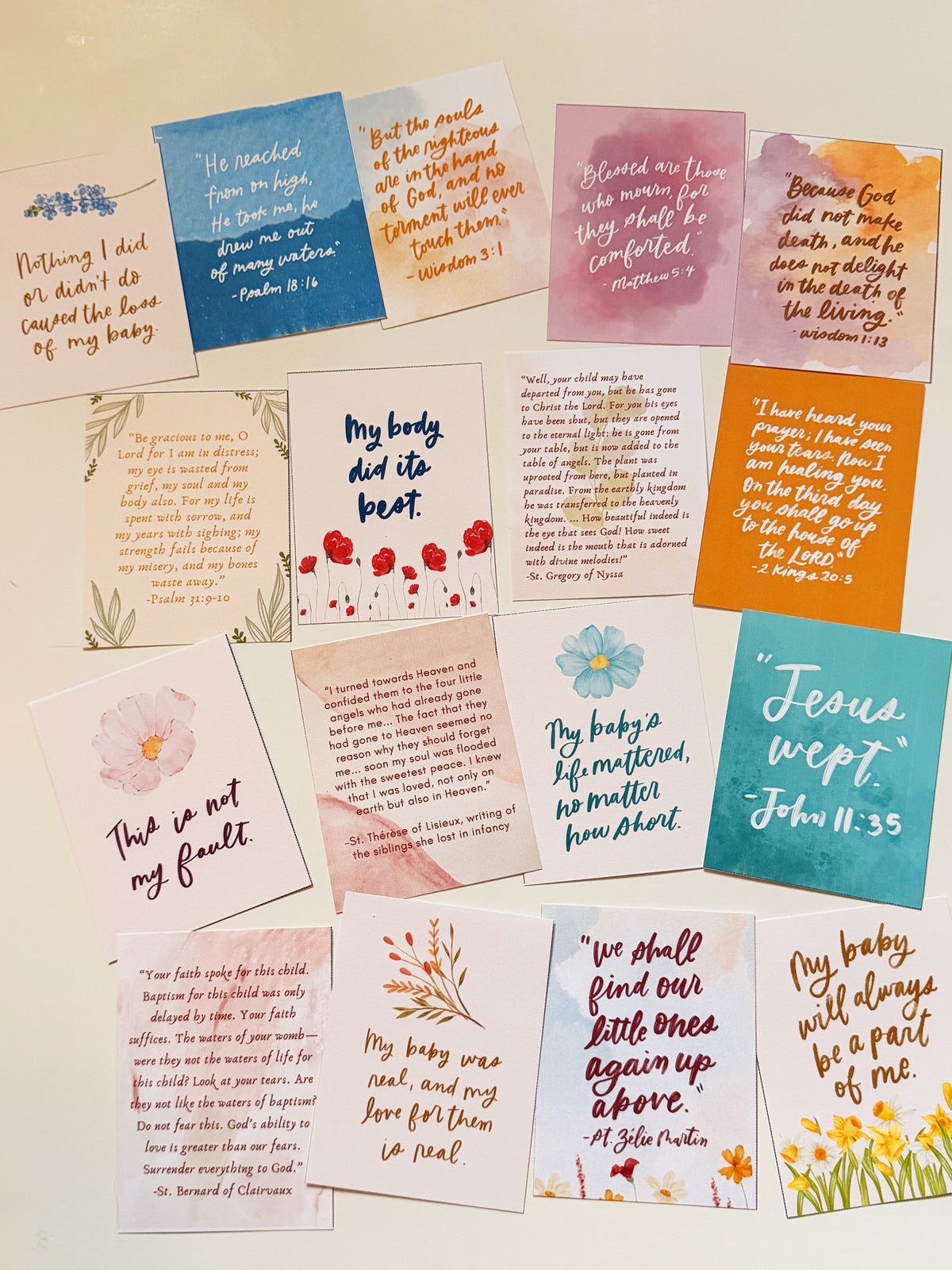 Pregnancy & Infant Loss Remembrance Kit: Candle Wrap, Affirmation Cards & Sympathy Cards