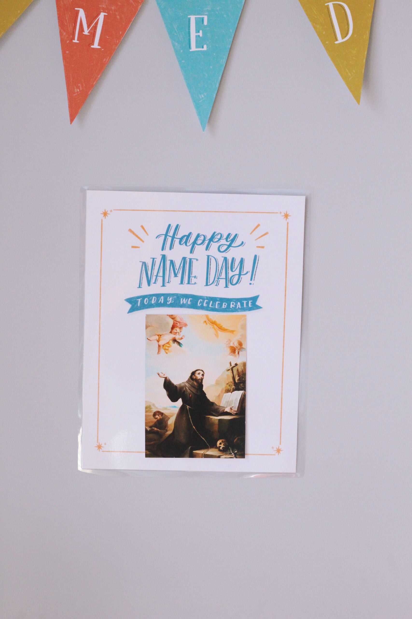 Catholic Name Day Printable Decorations | Happy Name Day Banner and Signs
