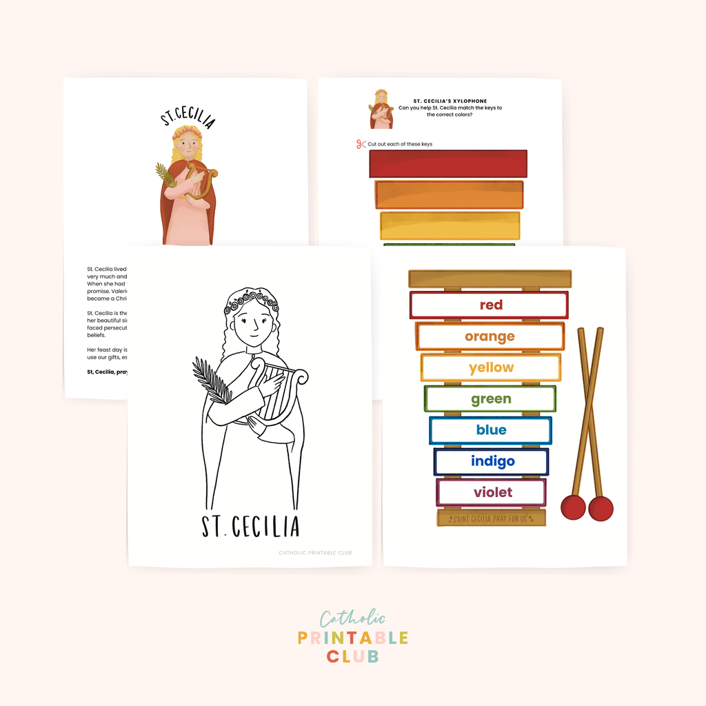 November Printable Pack (Vol. 1): Catholic Coloring Pages, Saint Stories, and Activities