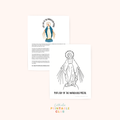 Our Lady of the Miraculous Medal Activity Bundle: Color Page & Miraculous Medal Craft