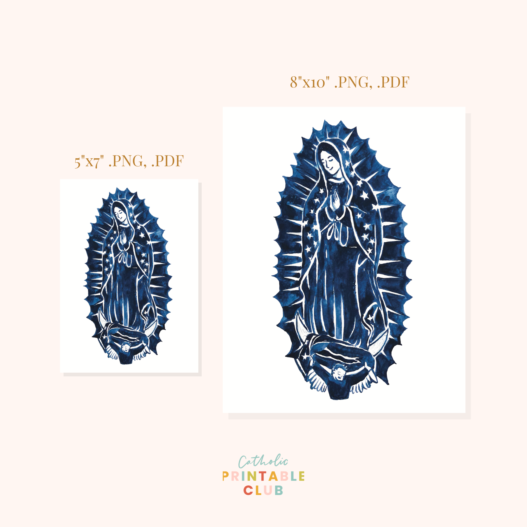 Our Lady of Guadalupe Gouache Printable Art