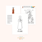 St. Luke the Evangelist Activity Bundle: Coloring Page & Color-by-Number Icon