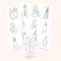 October Saint Coloring Pages, PDF File, Instant Download