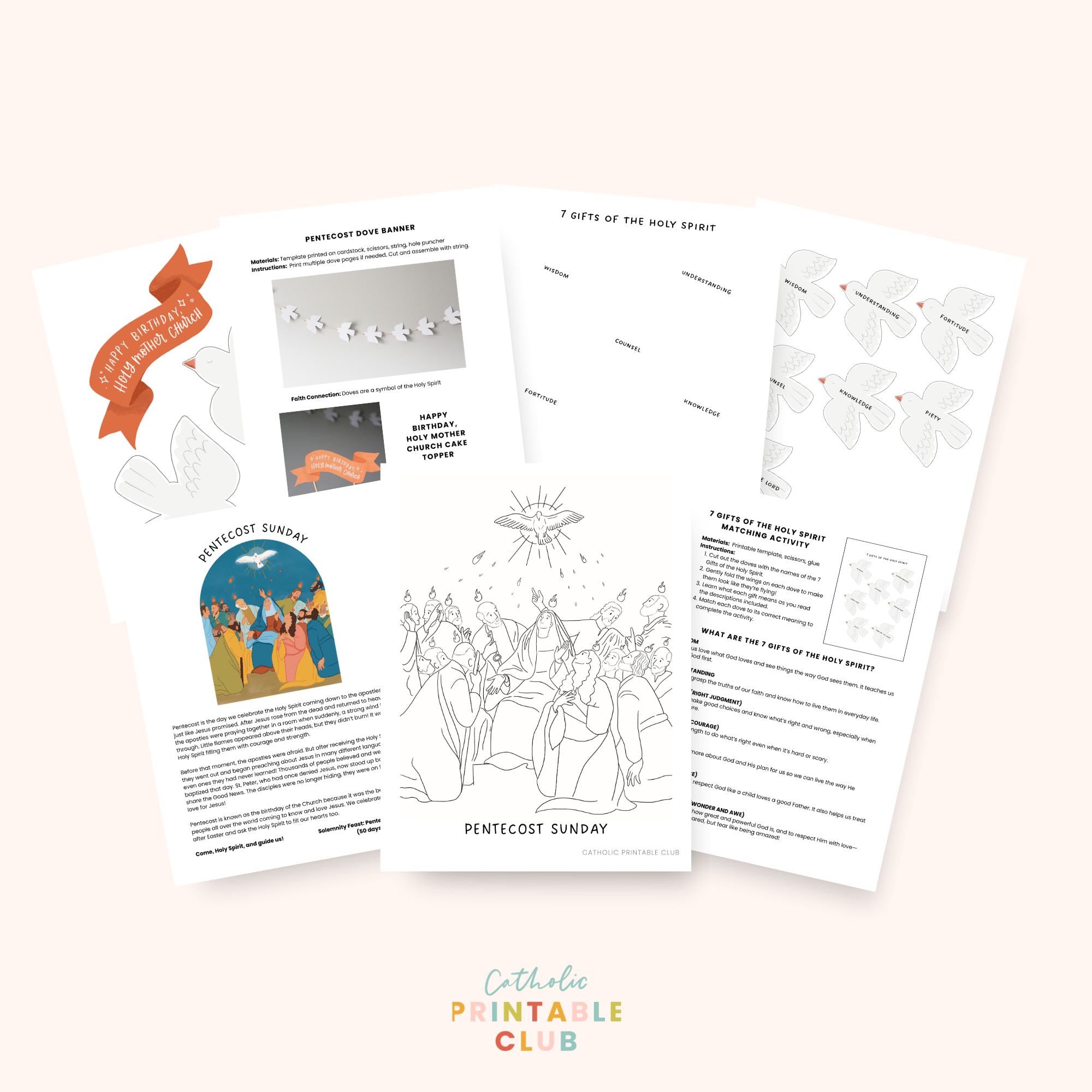June Printable Pack | Catholic Coloring Pages and Crafts