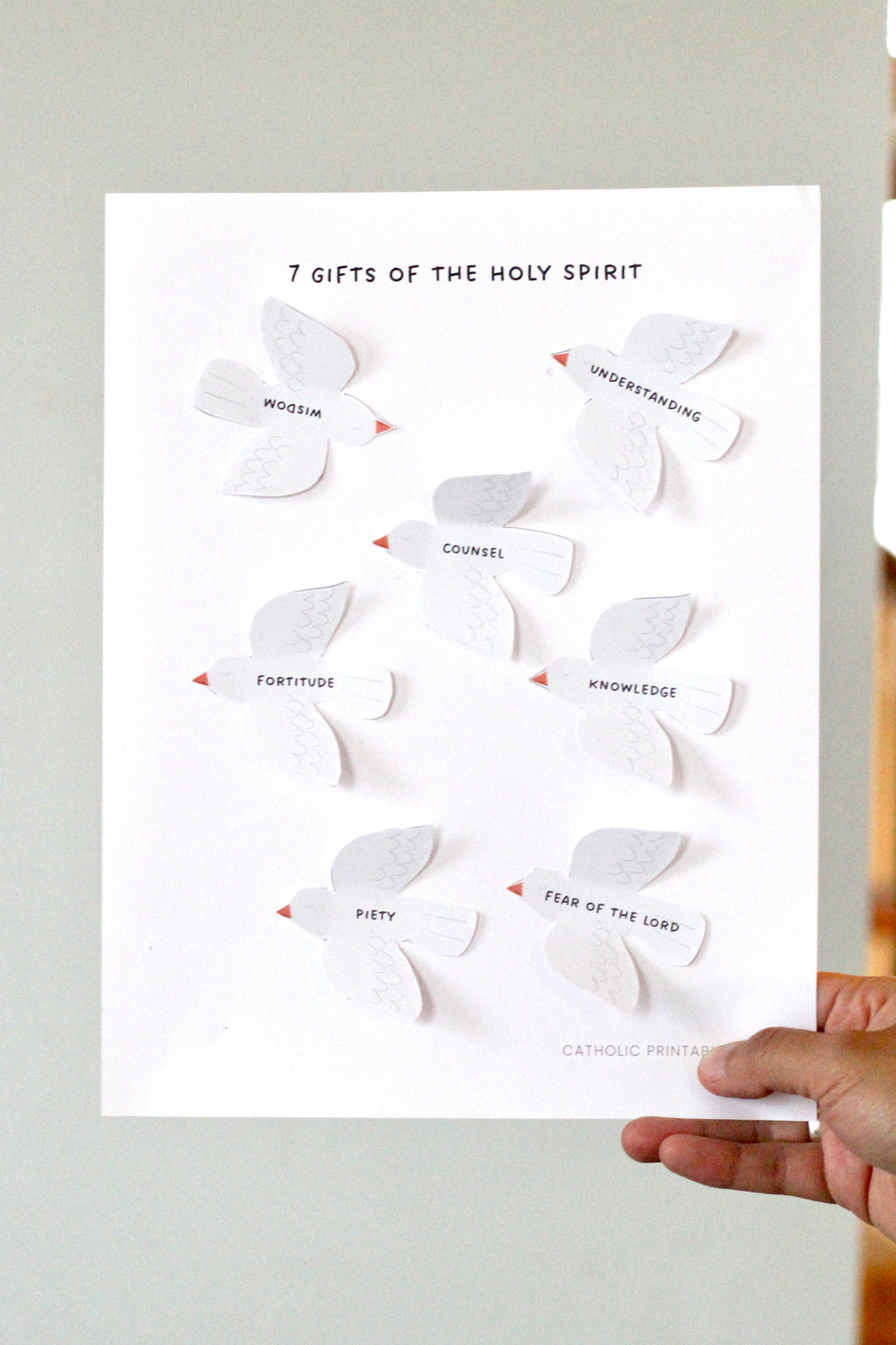 Pentecost Activity Bundle: Coloring Page & 7 Gifts of the Holy Spirit Craft