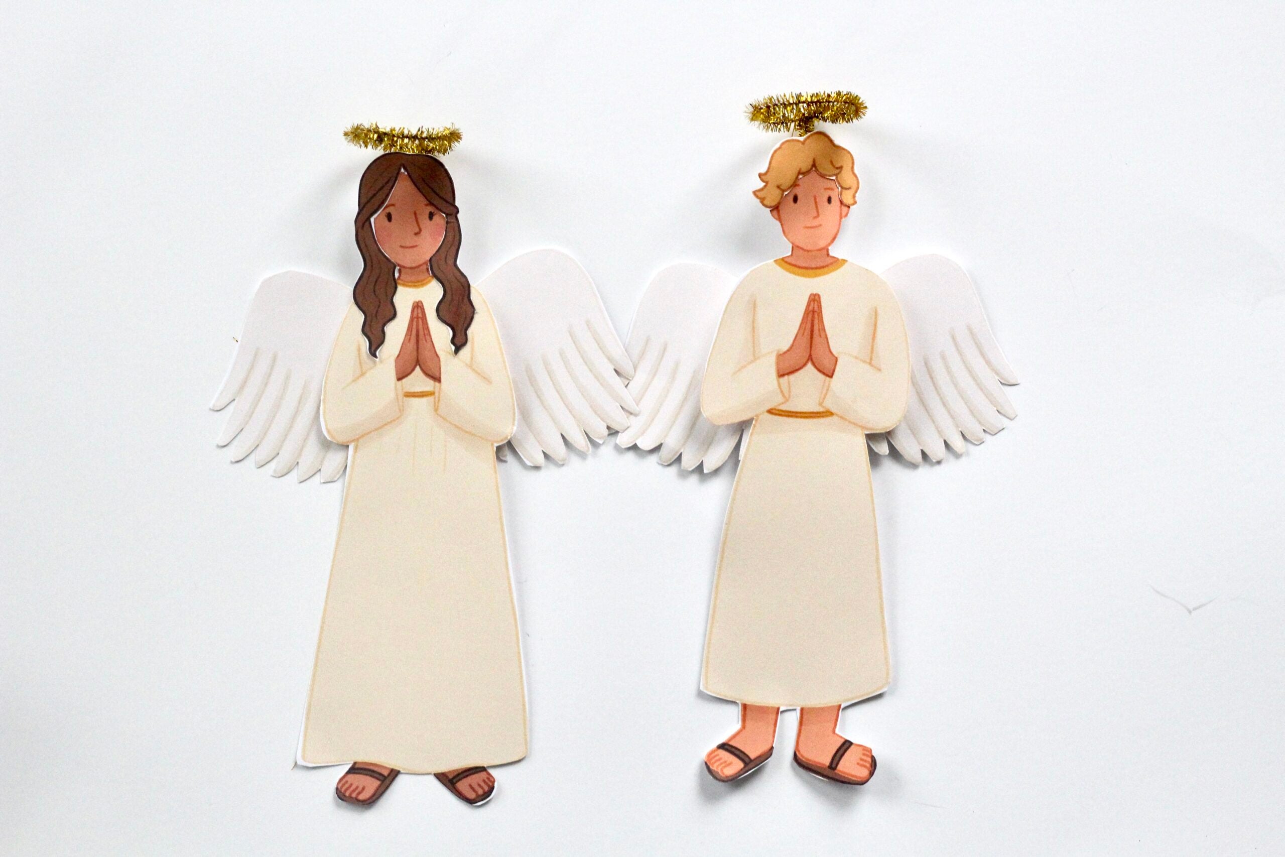 Guardian Angels Activity Bundle: Coloring Page & Paper Angel Craft