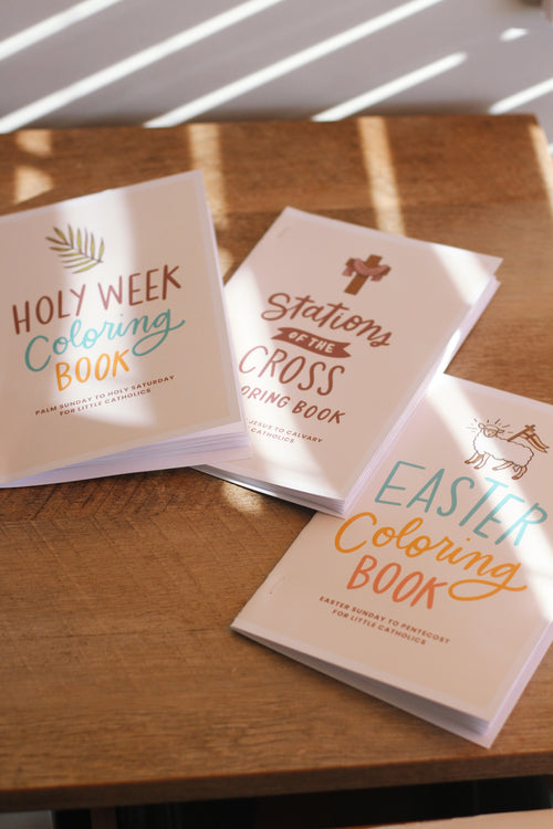 Catholic Coloring Book Bundle | Holy Week, Stations of the Cross & Easter Printables