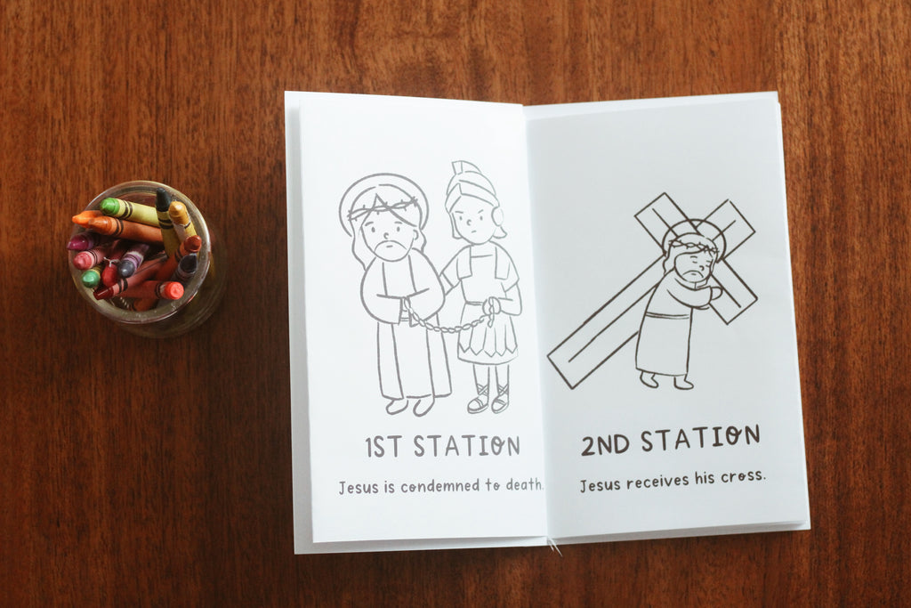 Stations of the Cross Coloring Book-  Printable Catholic Activity for Kids