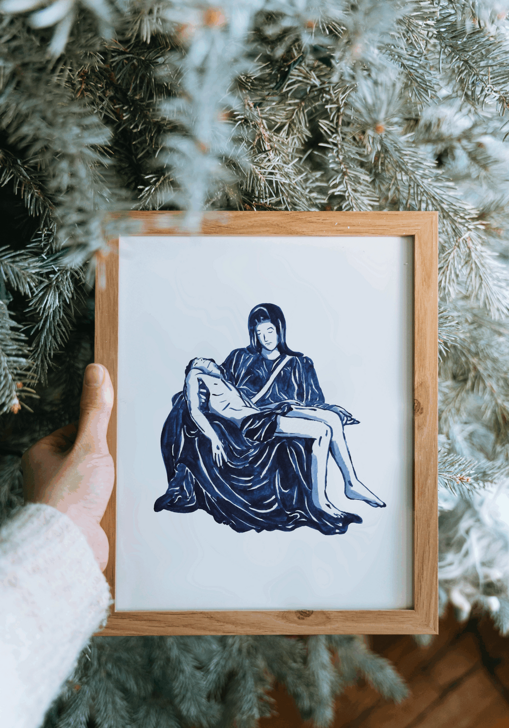 Pieta Gouache Printable Art