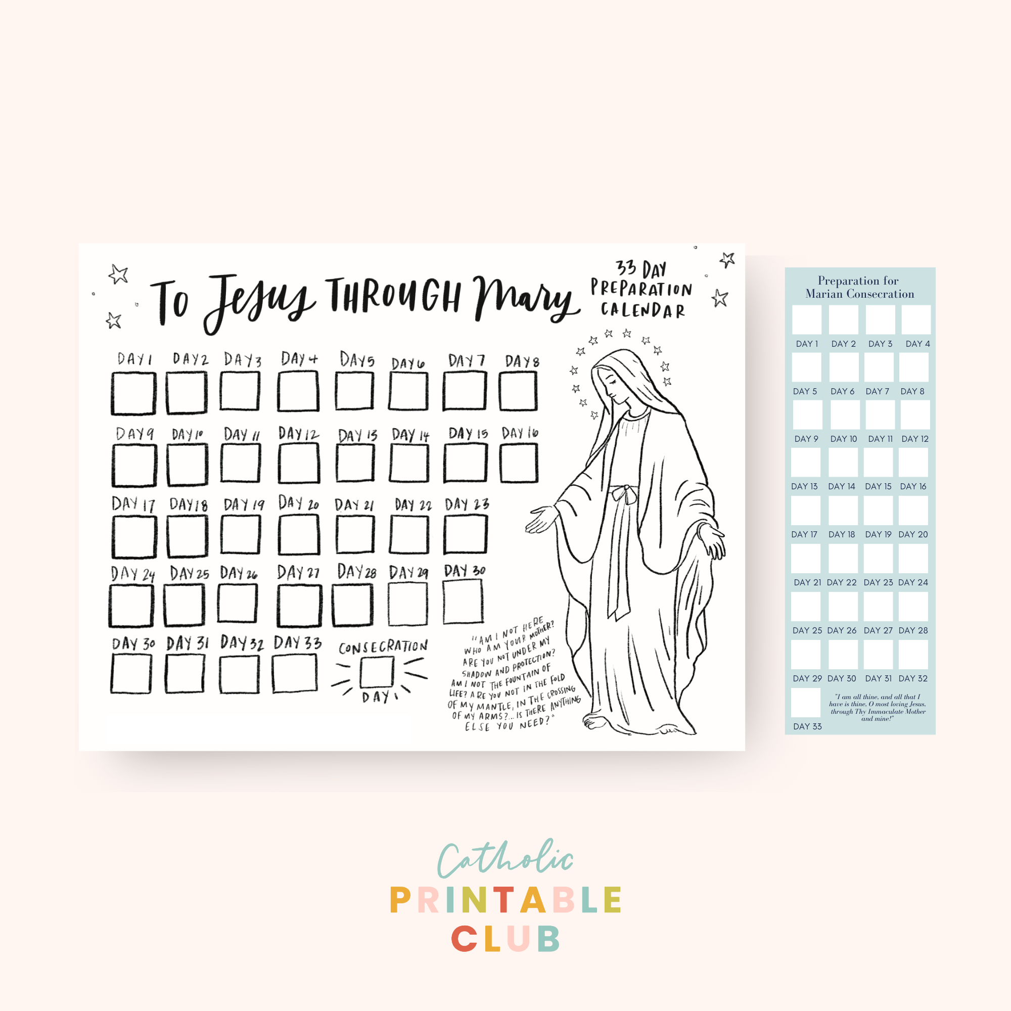 Marian Consecration Countdown Calendar