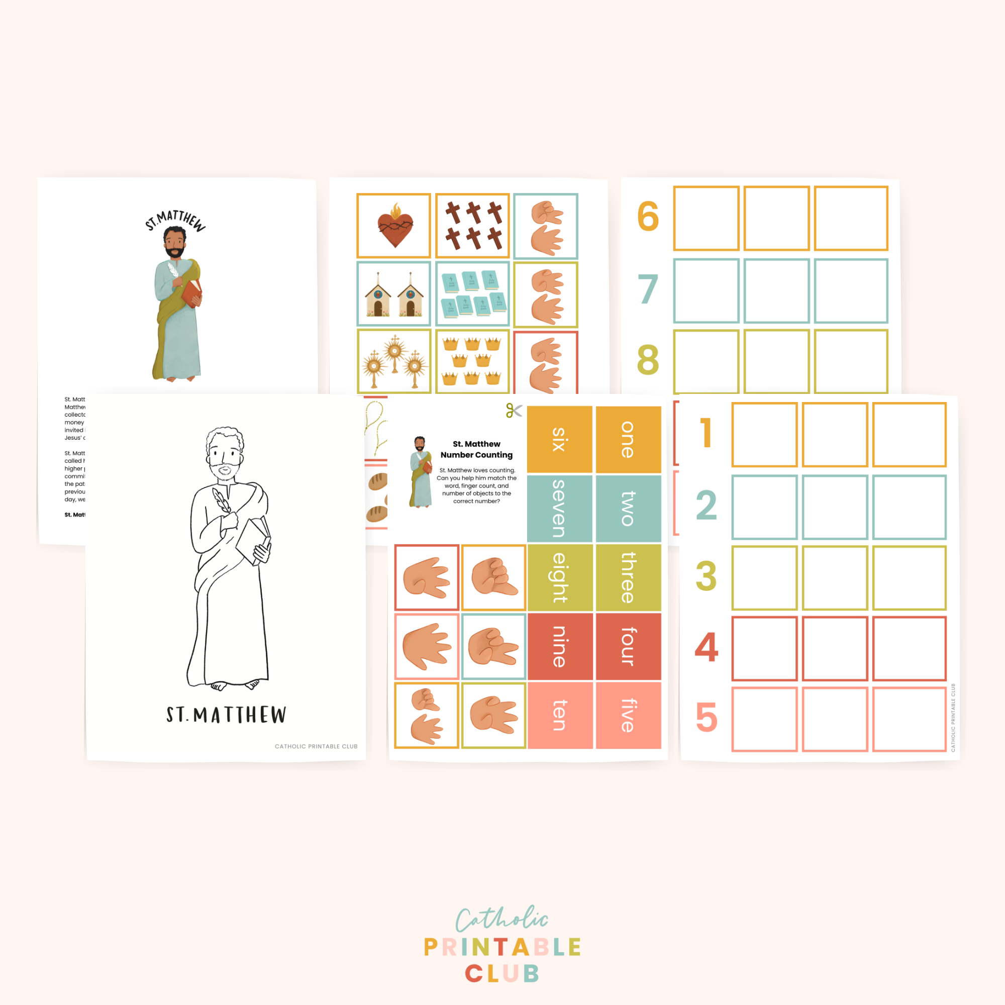 St. Matthew Activity Bundle: Coloring Page & Number Counting