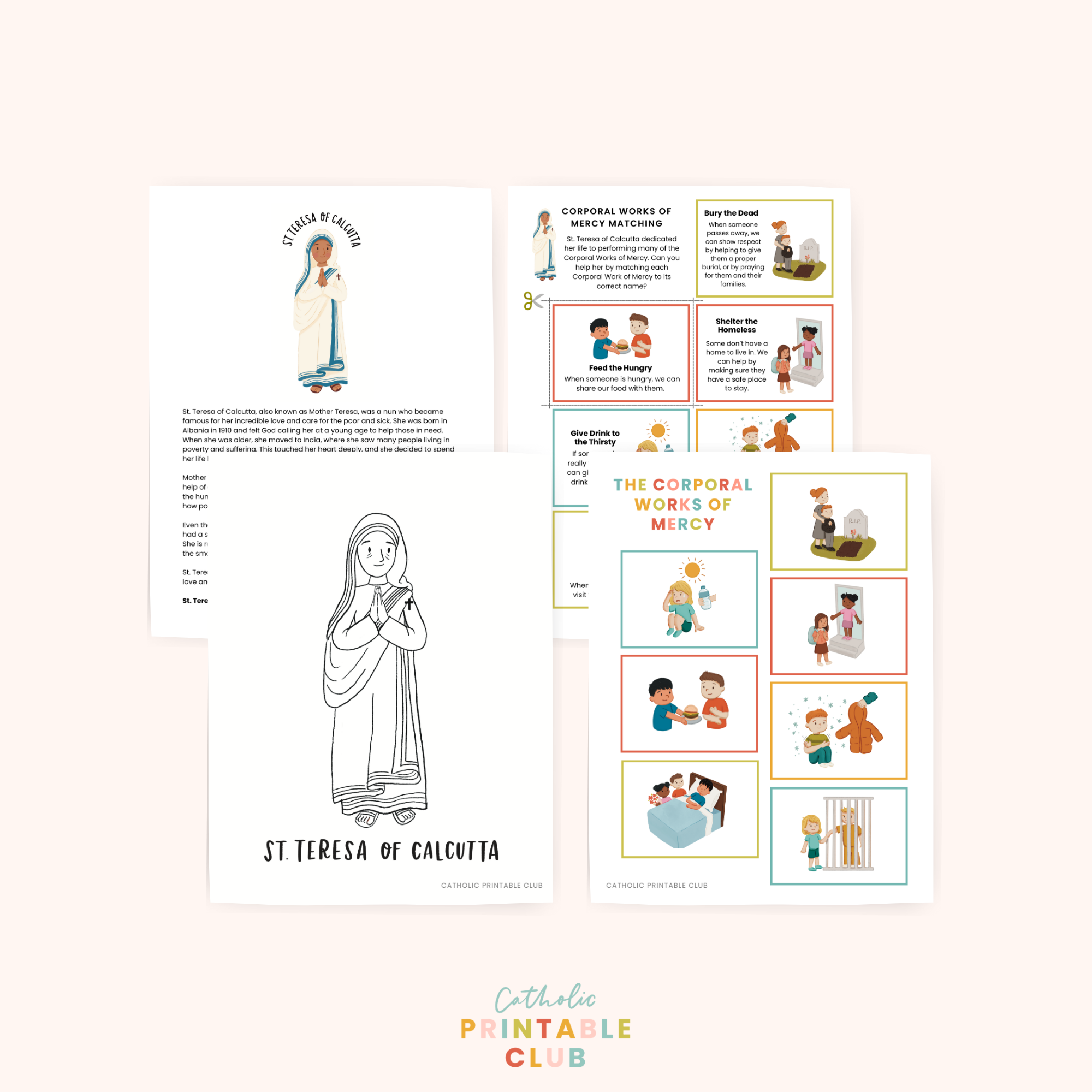 September Printable Pack (Vol. 1) | Catholic Coloring Pages, Saint Stories, and Activities