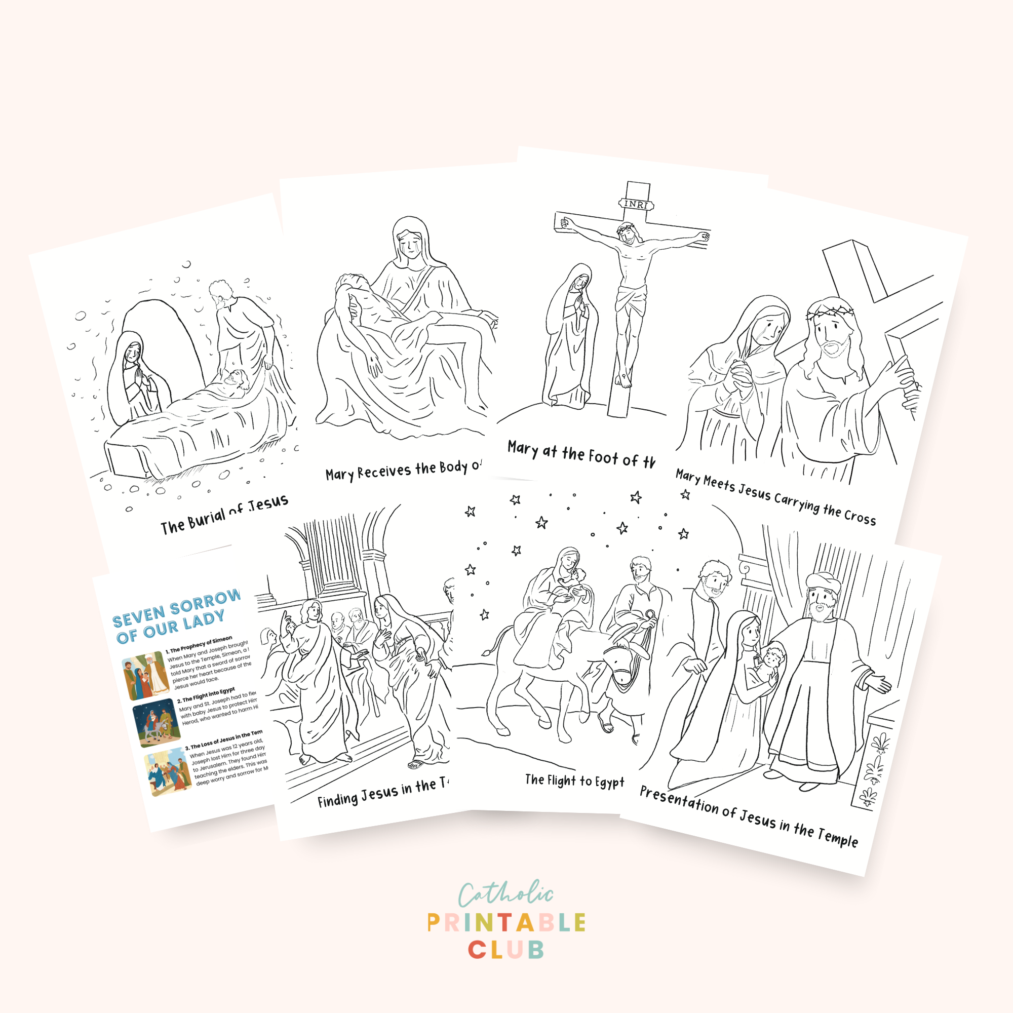 Seven Sorrows of Our Lady Coloring Pages