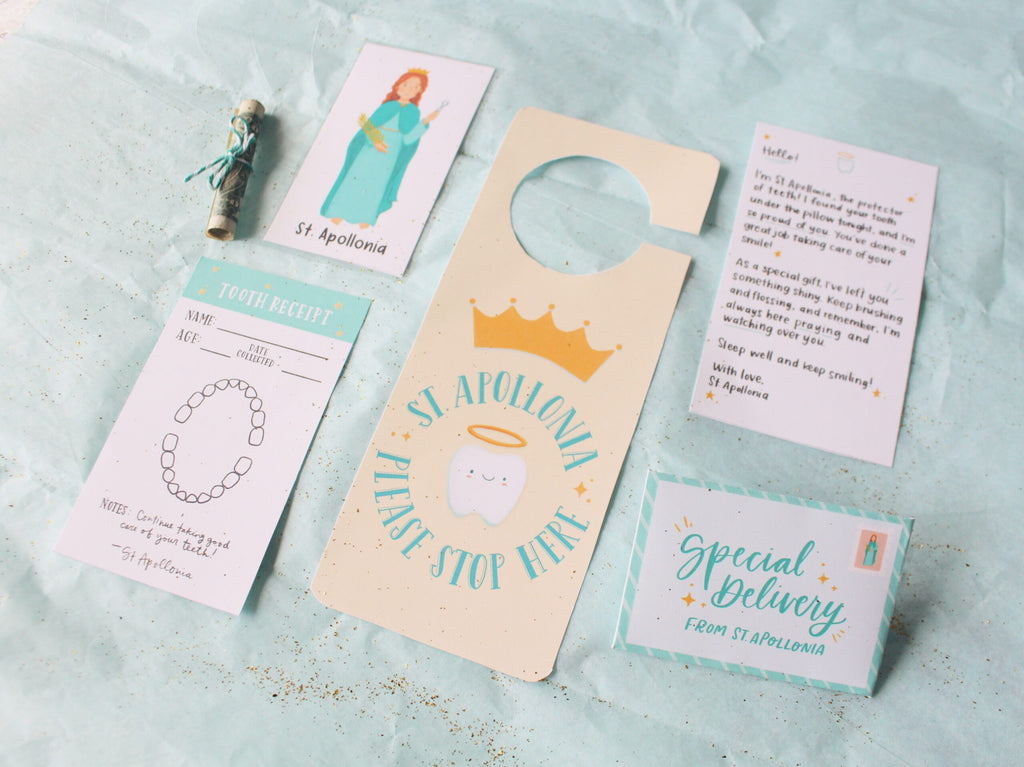 St. Apollonia Printable Bundle, Catholic Tooth Fairy