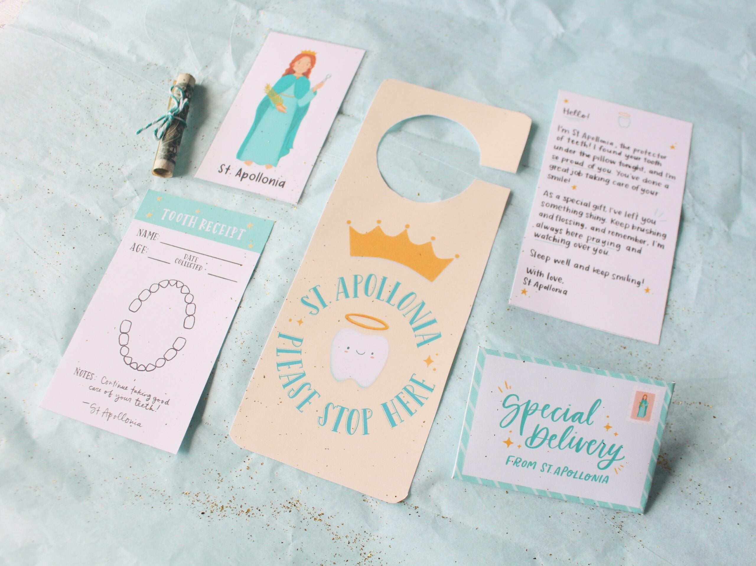 St. Apollonia Printable Bundle, Catholic Tooth Fairy