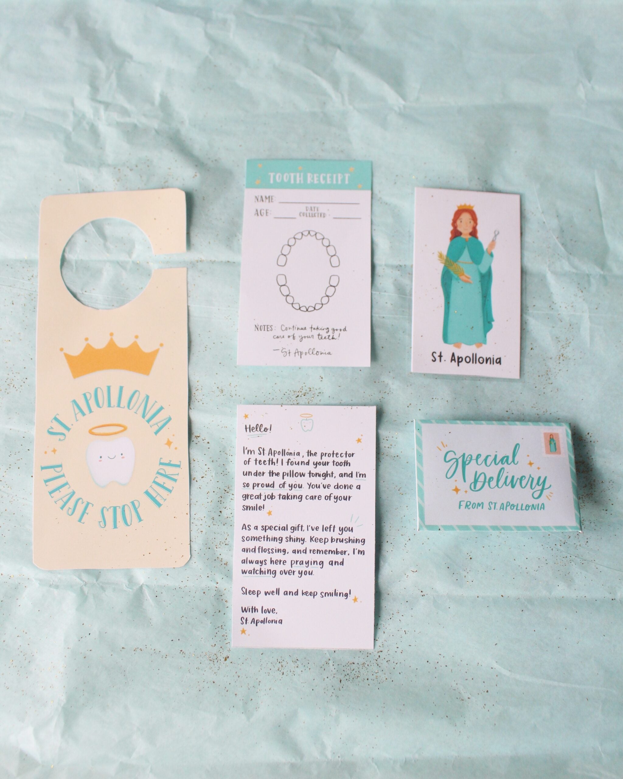 St. Apollonia Printable Bundle, Catholic Tooth Fairy