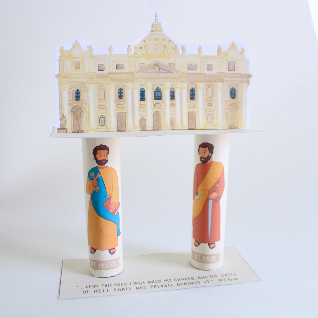 St. Peter and St. Paul Activity Bundle: Coloring Page & 3D Craft