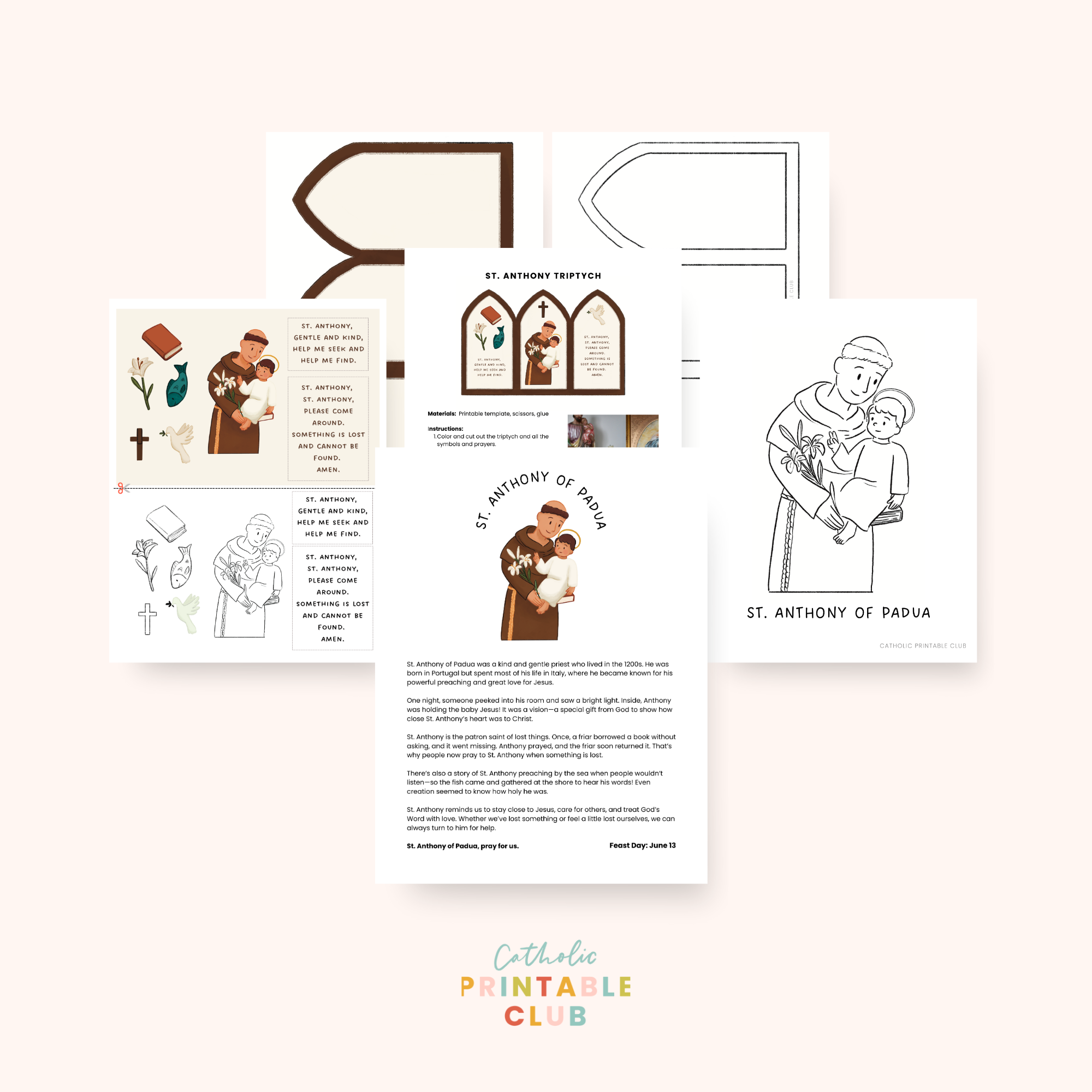 June Printable Pack | Catholic Coloring Pages and Crafts