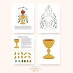July Printable Pack for the Precious Blood of Jesus, Decorate a Chalice, Precious Blood of Jesus Coloring Page