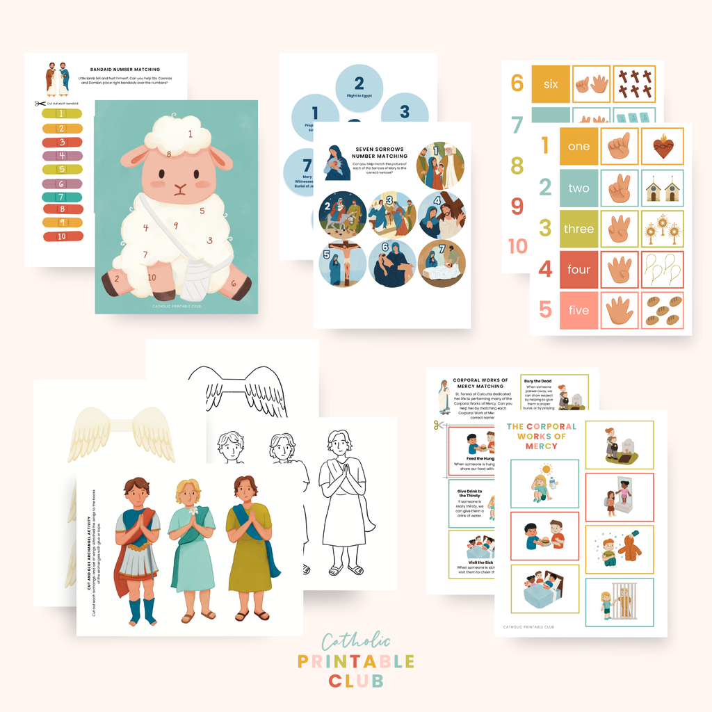 September Printable Pack (Vol. 1) | Catholic Coloring Pages, Saint Stories, and Activities
