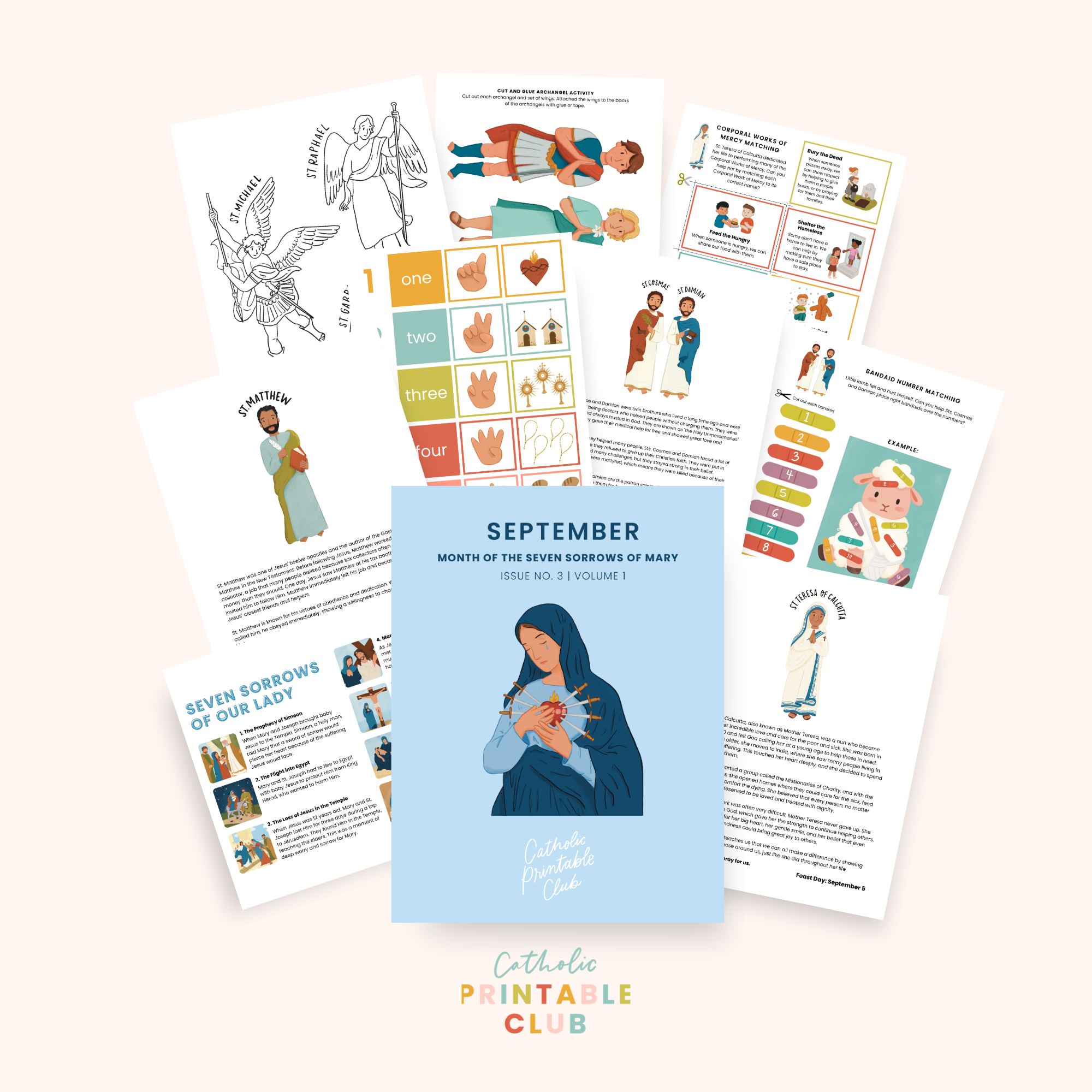September Printable Pack by Catholic Printable Club