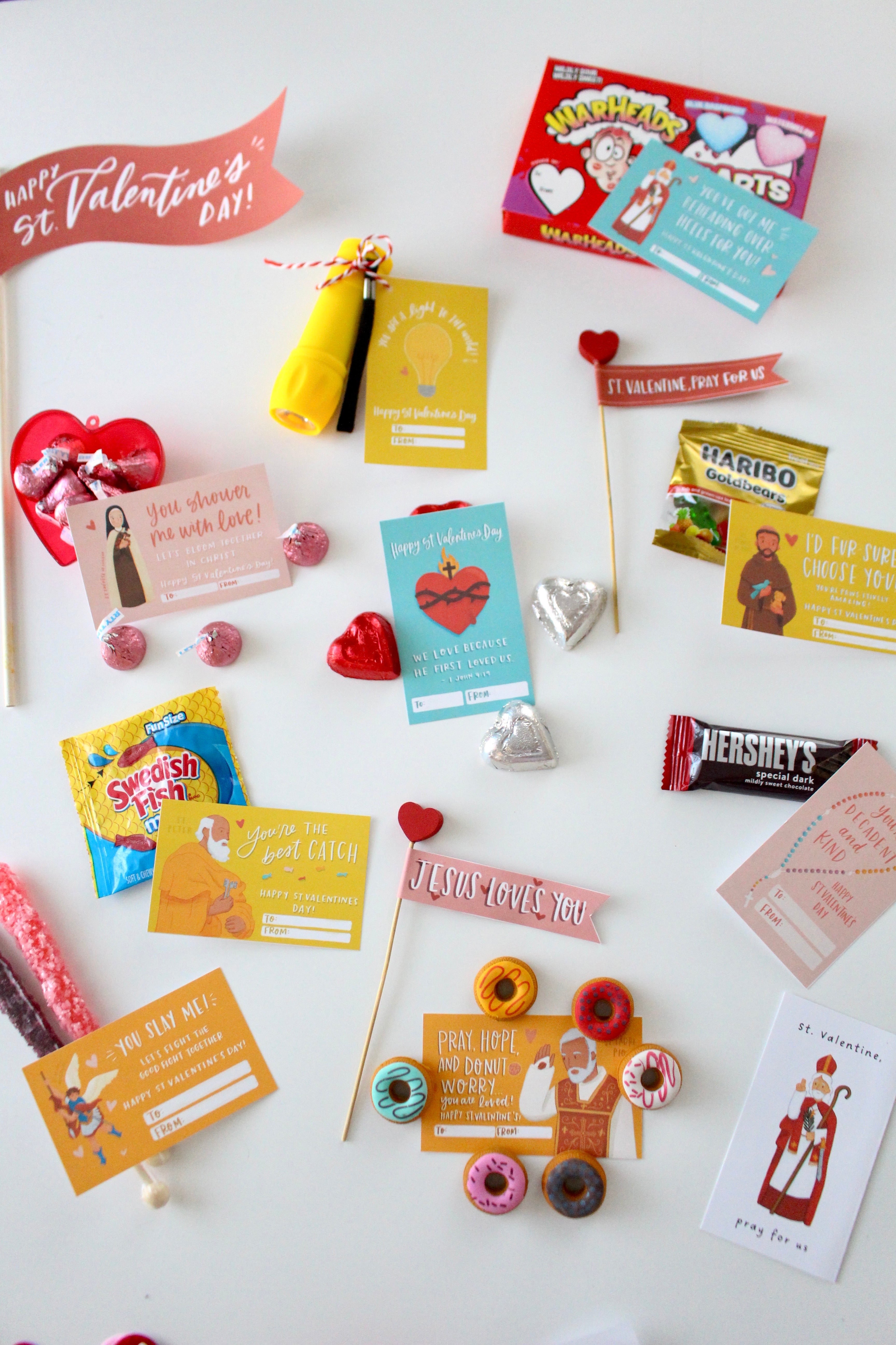 St. Valentine Party Printable Kit, Exchange Cards